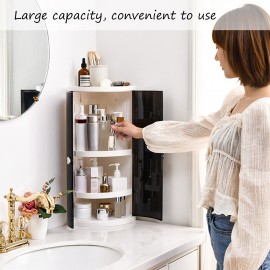 Multifunction 2/3 Tier Corner Storage Organizer Rack Holder Plastic Wall Mounted Shelving Kitchen Bathroom