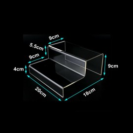 2 Tier Step Acrylic Display Riser Stand Jewellery Shoes Retail Counter Showcase